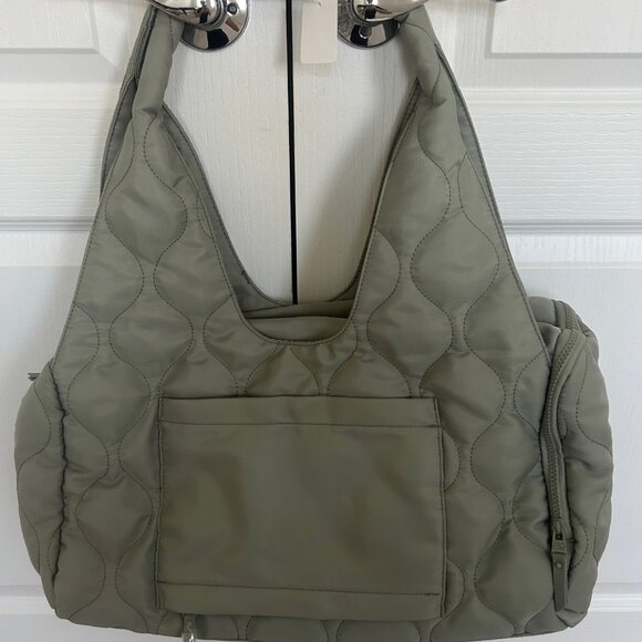 Samantha Brown To-Go Quilted Travel Hobo with Crossbody Bag SAGE nwt - Picture 5 of 16
